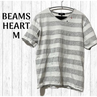 ビームス(BEAMS)のBEAMS HEART ボーダーTシャツ M ビームスハート コットン100(Tシャツ/カットソー(半袖/袖なし))