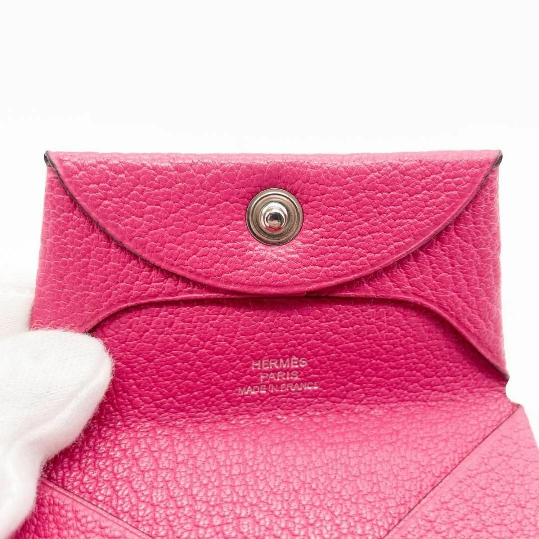 美品❣HERMES エルメス シェーブル コインケース バスティア ピンク