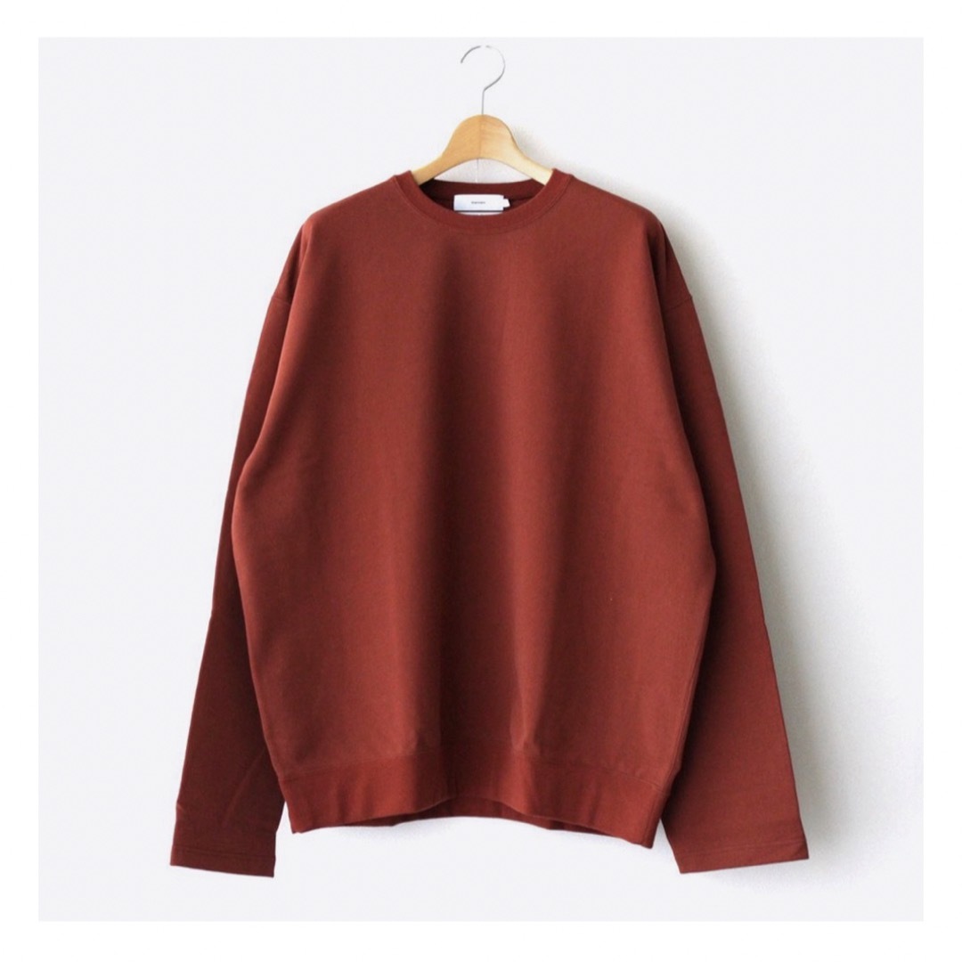 COMPACT TERRY ROLL UP SLEEVE CREW NECK