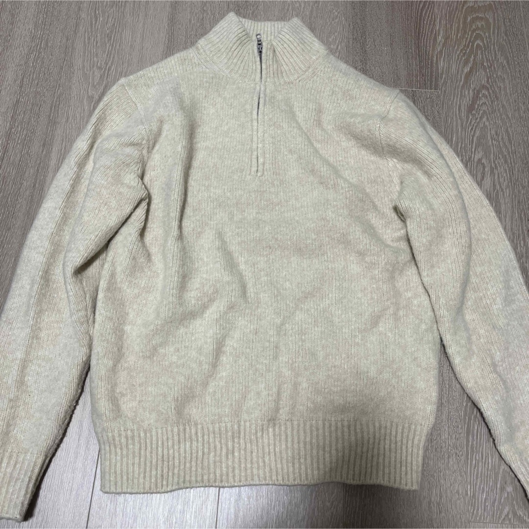 【本日発送】美品タートルネックハーフジップセーター