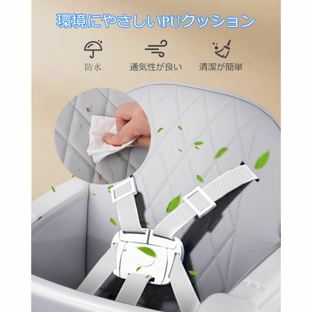 【色: 灰色】ベビーハイチェア ベビーチェア ローチェア ベビー椅子 3in1