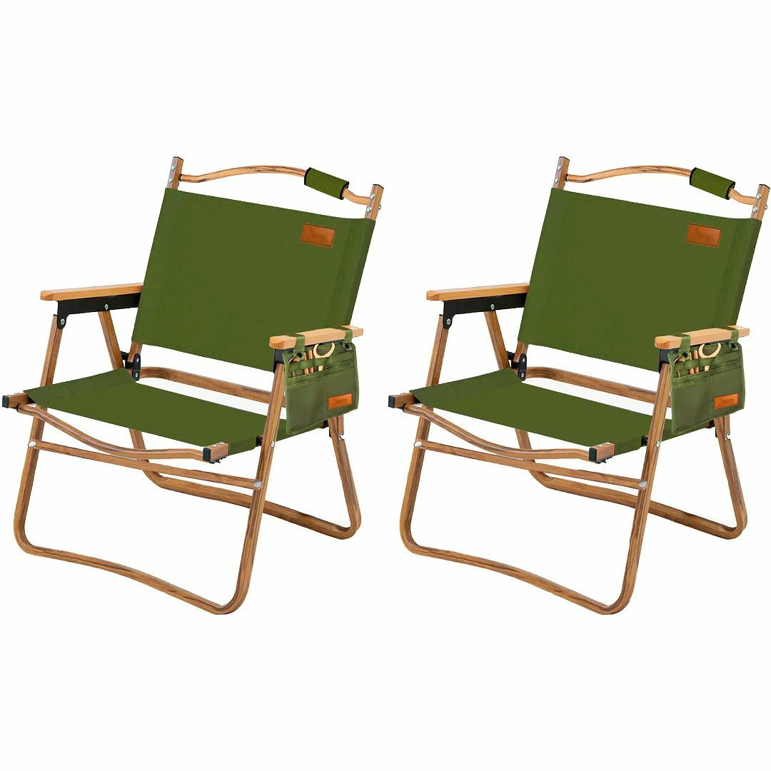 【色: グリーン】アウトドア チェア キャンプ チェア 軽量 折りたたみ 椅子のサムネイル