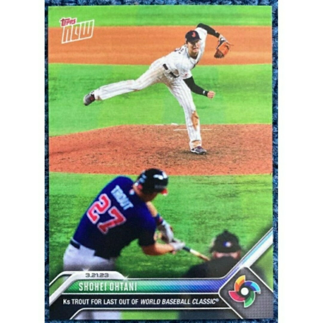 ⚾大谷翔平vsマイク・トラウトtopps NOW ＷＢＣ決勝 侍ジャパン優勝記念 | フリマアプリ ラクマ