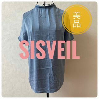 【美品】SISVEIL  ブルー 半袖 カットソー  大きめ(カットソー(半袖/袖なし))