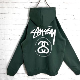 新品!!海外限定!!超希少 STUSSY シャネル グリーン ビッグパーカー