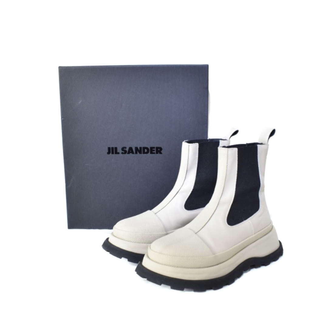 Jil Sander(ジルサンダー)のジルサンダー サイドゴア チェルシーブーツ ショートブーツ 厚底 レザー 37 レディースの靴/シューズ(ブーツ)の商品写真