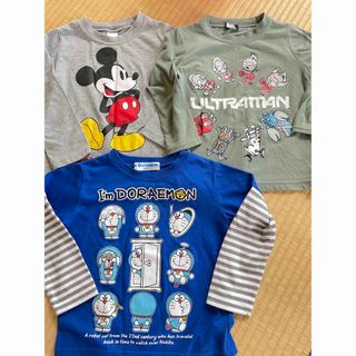 ディズニー(Disney)のDisney ミッキー ウルトラマン ドラえもん Tシャツ 長袖 男の子 100(Tシャツ/カットソー)