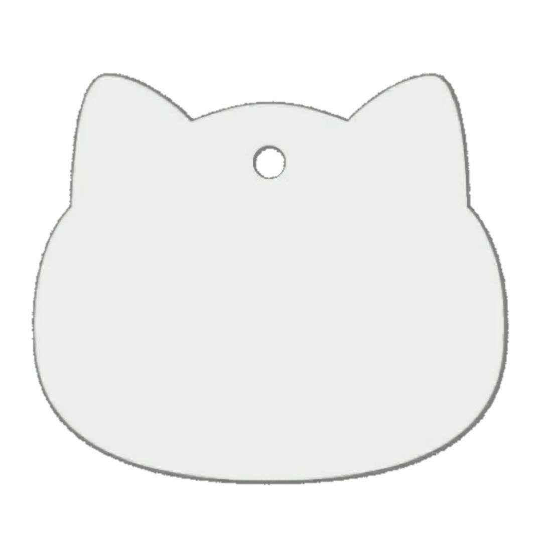 【色: ホワイト】HAMILO ペーパータグ 猫型 クラフト紙 無地 プライスタ