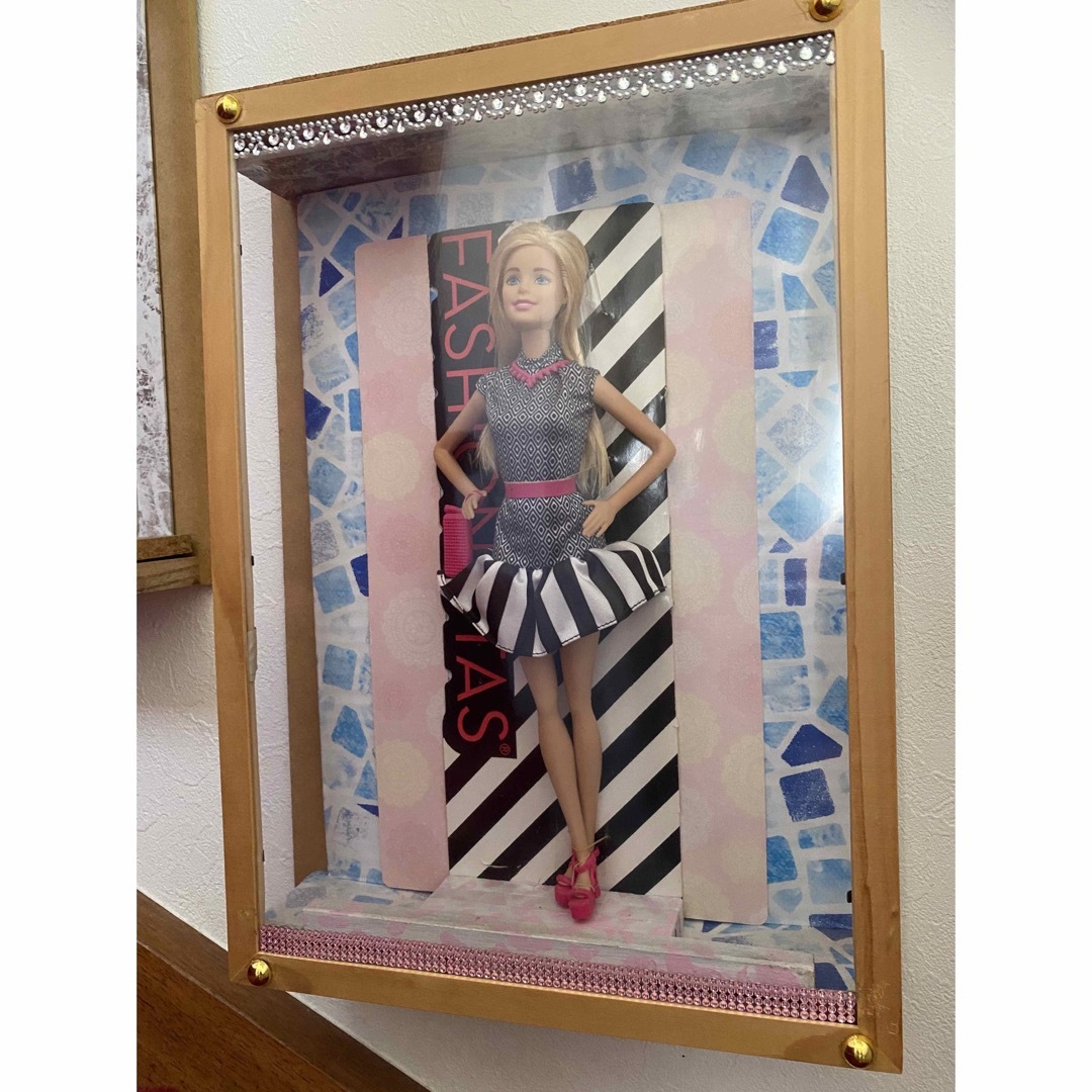 Barbie(バービー)のBarbie  人形　壁掛け　ボックス　壁飾り　展示　額装　レア　4個まとめて エンタメ/ホビーのフィギュア(その他)の商品写真