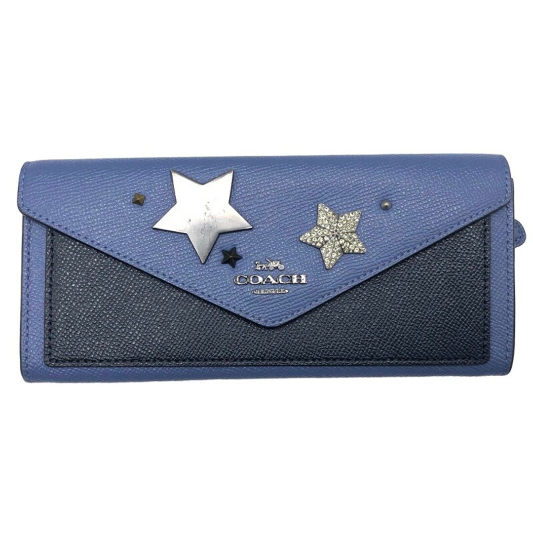 COACH - コーチ COACH ソフトウォレットカラーブロック 12122 ネイビー