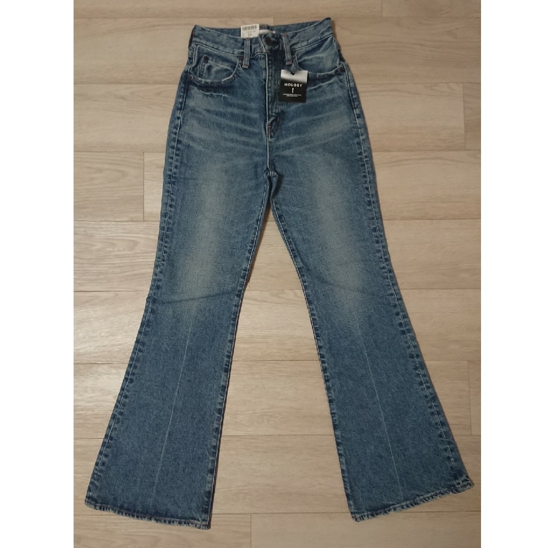 新品 ダグ付 MOUSSY マウジー MVS FLARE フレア デニム 25 www