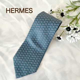 エルメス(Hermes)の限定セール エルメス HERMES ネクタイ シルク ロゴ  メンズ 柄(ネクタイ)