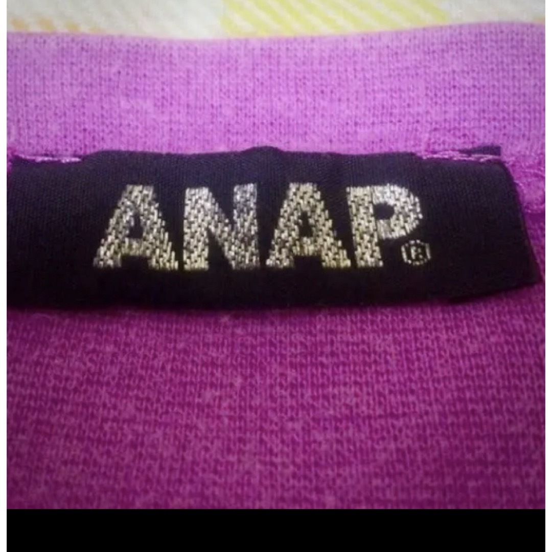 ANAP(アナップ)のANAPピンクパープルコットンカットソー値下げ！ レディースのトップス(カットソー(半袖/袖なし))の商品写真