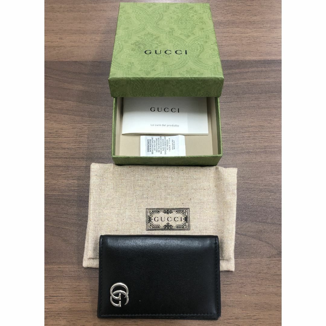 Gucci(グッチ)の(2450) GUCCI グッチ カードケース ブラック 未使用 メンズのファッション小物(名刺入れ/定期入れ)の商品写真