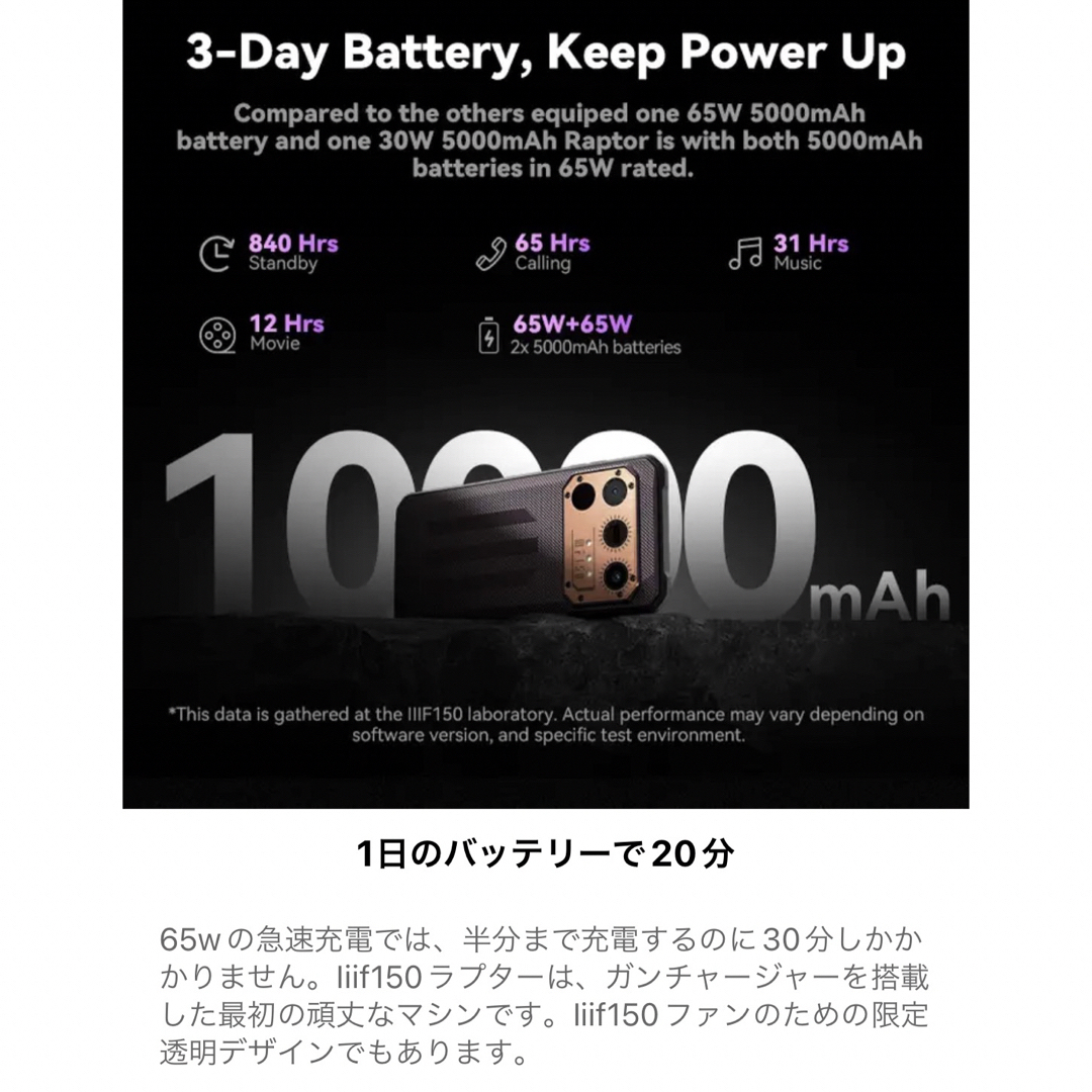 IiF150 raptorサーマルカメラ\u0026暗視カメラ,6.8インチ,120Hz