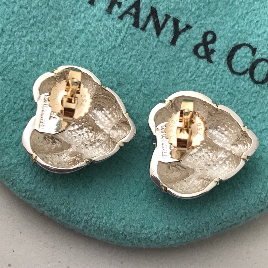 Tiffany ハートコンビピアス　美品　希少