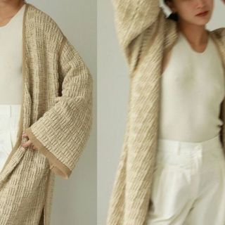 新品 定価2万2000円 TODAYFUL ニット ジャガード ガウン 36 新品 定価2万2000円 TODAYFUL ニット ジャガード ガウン 36