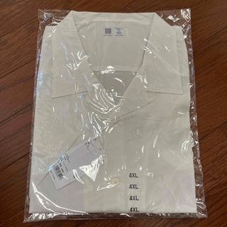 ユニクロ(UNIQLO)の新品未開封　ユニクロ　オープンカラーシャツ　半袖　白シャツ　4XL(シャツ)