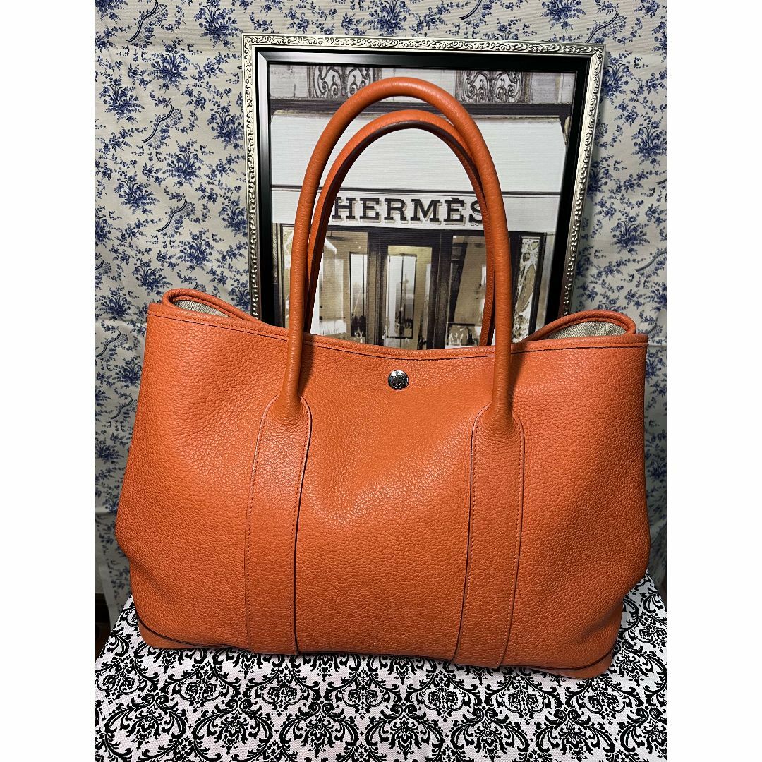 Hermes - ☆正規超美品☆エルメス ガーデンパーティPM オレンジ