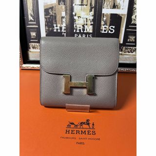 エルメス(Hermes)の☆正規超極美品☆エルメス　コンスタンスミニ　グレージュ　ヴォーエプソン♪(財布)