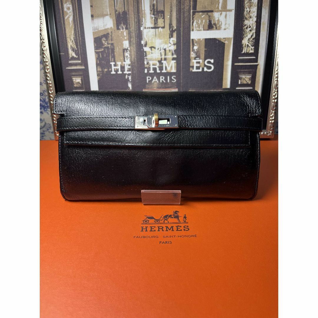 【超極美品】HERMES ケリーウォレット シェーブル・正規品