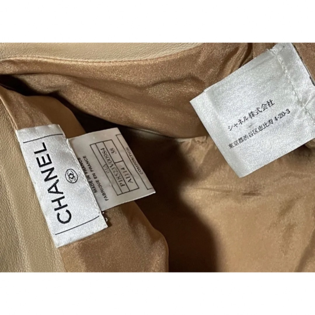CHANEL - シャネルCHANEL01Aヴィンテージ レザースカートの通販 by