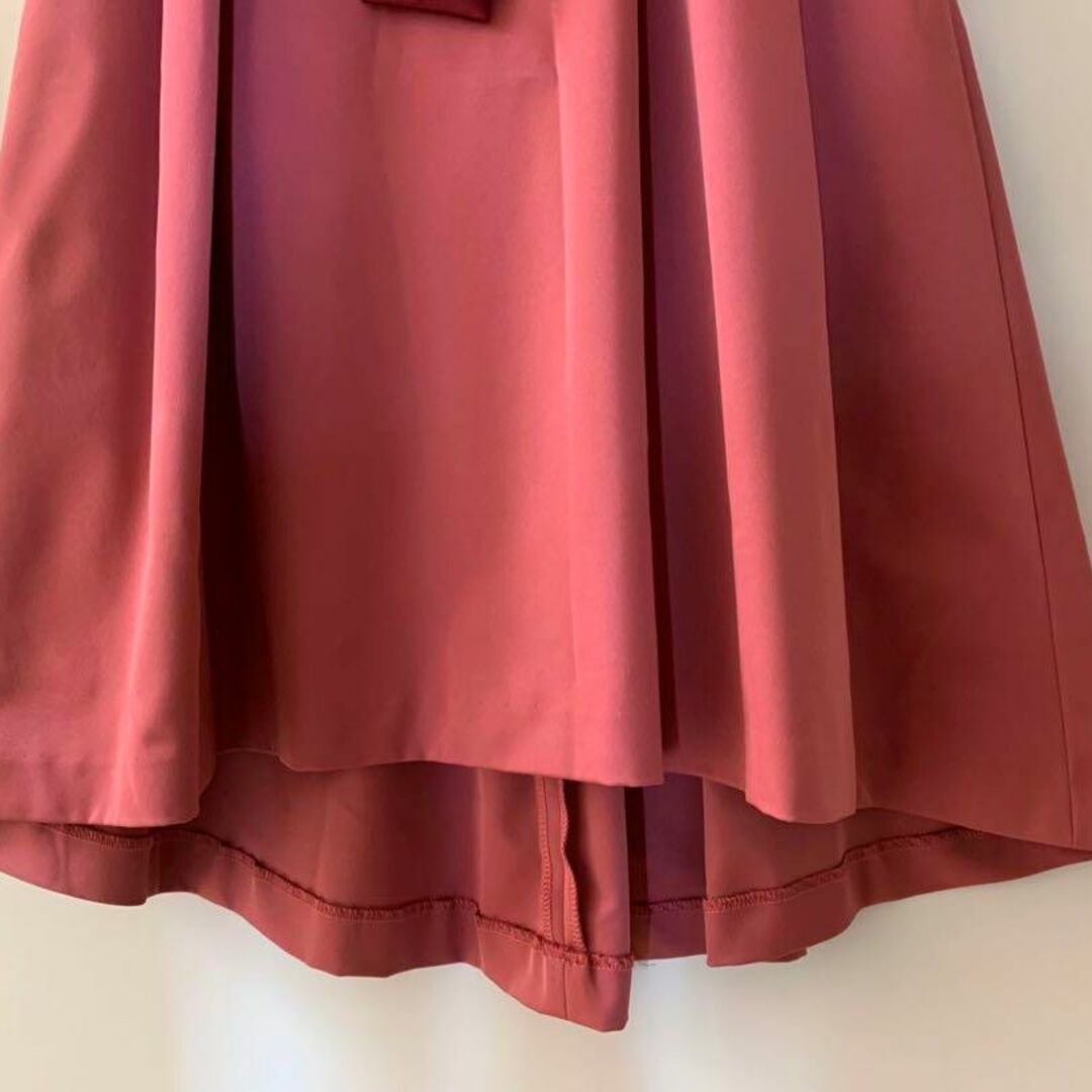 Couture Brooch(クチュールブローチ)のクチュールブローチ ピンク フレアスカート  リボン紐 レディースのスカート(ひざ丈スカート)の商品写真