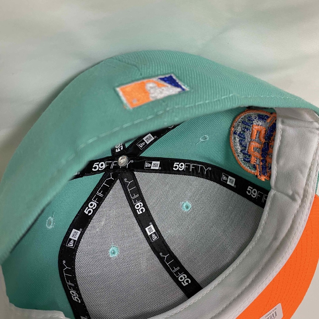 NEW ERA(ニューエラー)の海外限定　NEWERA  ニューヨーク　メッツ　キャップ　ミント　オレンジ メンズの帽子(キャップ)の商品写真