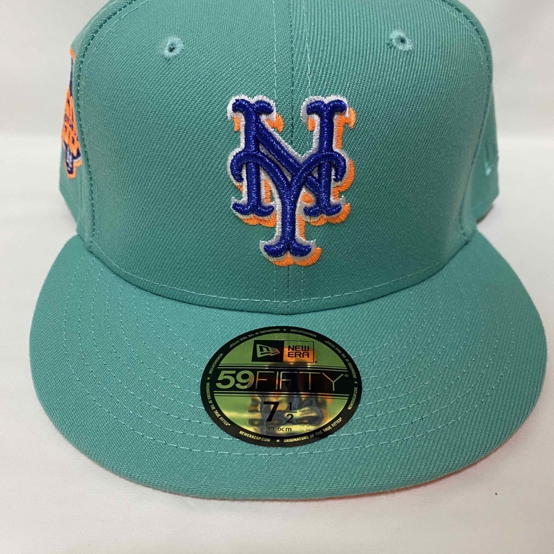 NEW ERA(ニューエラー)の海外限定　NEWERA  ニューヨーク　メッツ　キャップ　ミント　オレンジ メンズの帽子(キャップ)の商品写真