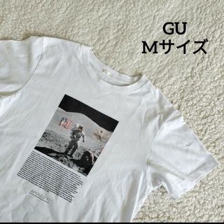 ジーユー(GU)の【送料無料】GU ホワイト Tシャツ Mサイズ メンズ(Tシャツ/カットソー(半袖/袖なし))