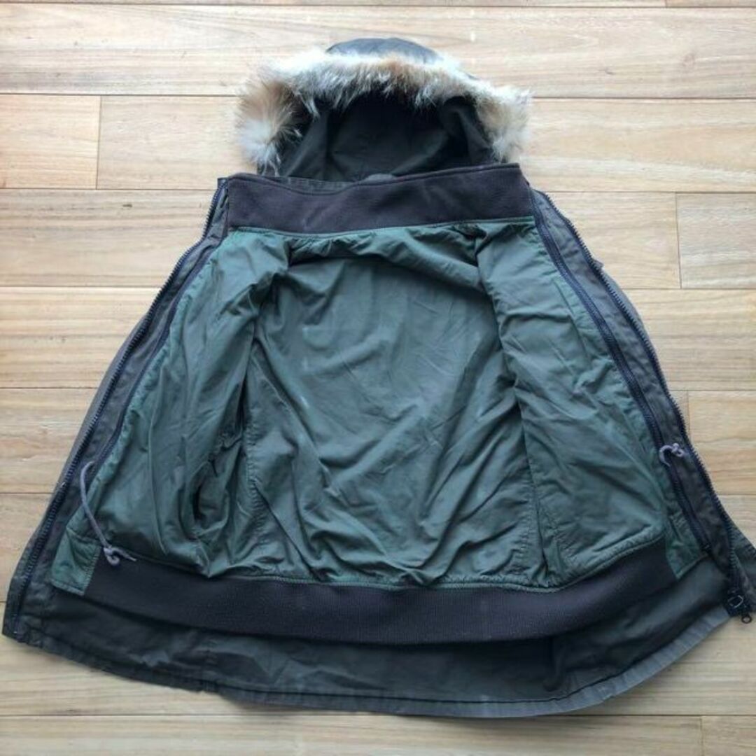 SHIPSシップス ミリタリージャケット オリーブグリーンライナーファー付き