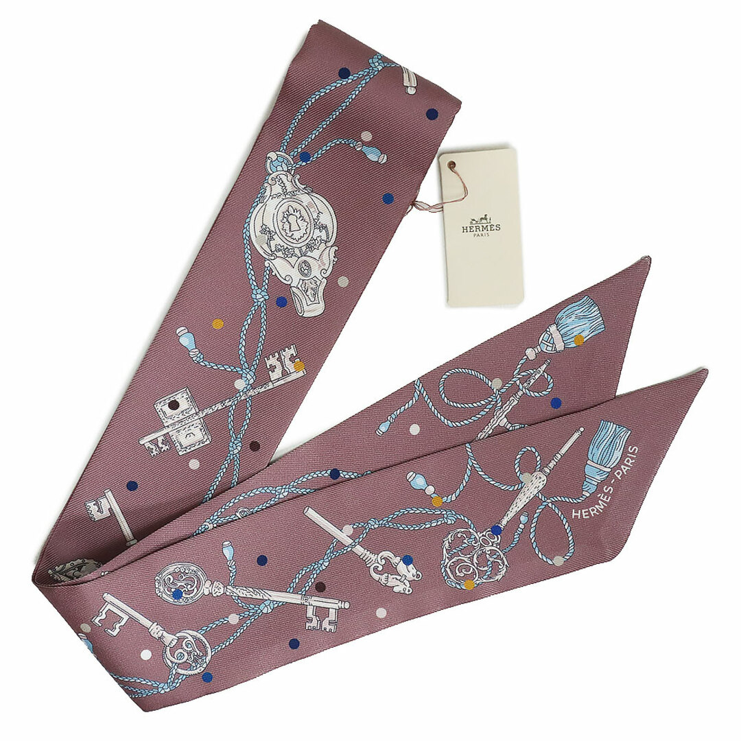 Hermes - エルメス ツイリー Les Cles a Pois レ クレ ア ポア リボン
