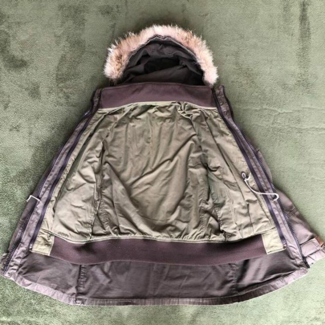 SHIPSシップス ミリタリージャケット オリーブグリーンライナーファー付きM