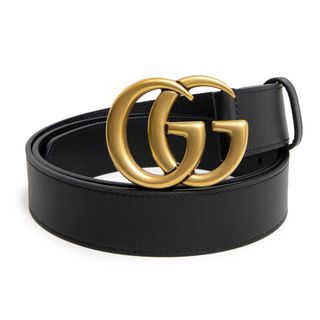新品 GUCCI インターロッキング ベルト GG ゴールド金具 レザー キッズ-