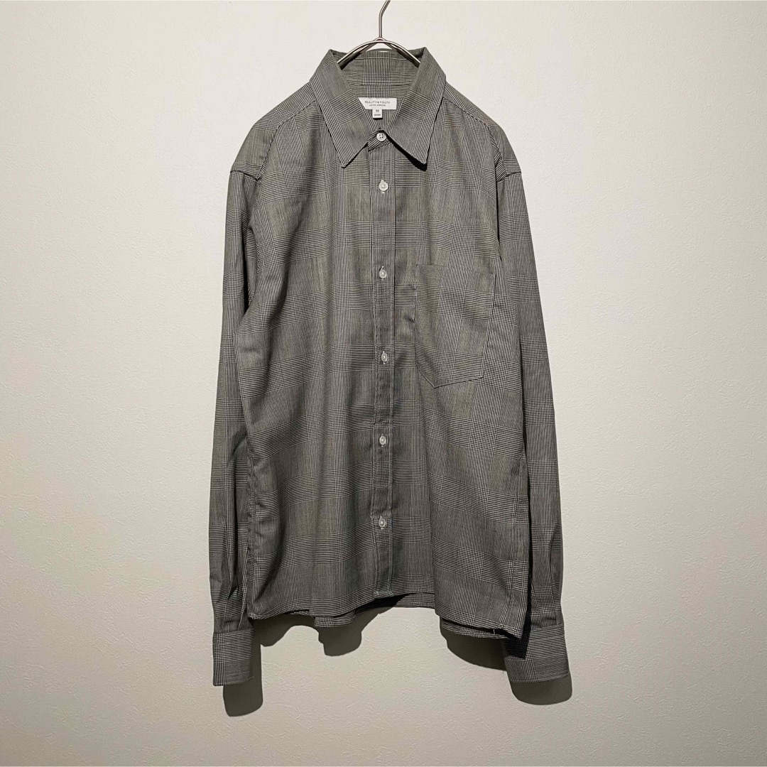 BEAUTY&YOUTH UNITED ARROWS(ビューティアンドユースユナイテッドアローズ)の定価13200円 ビューティ&ユース ウーステッドパターンシャツ M メンズのトップス(シャツ)の商品写真