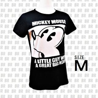 ディズニー(Disney)のDisney　Ｔシャツ　ブラック　Ｍサイズ　MICKEY MOUSE　半袖(Tシャツ(半袖/袖なし))