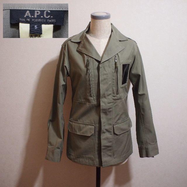 A.P.C(アーペーセー)の良美品!アーペーセーA.P.C　レディースミリタリーカバーオール レディースのジャケット/アウター(ミリタリージャケット)の商品写真