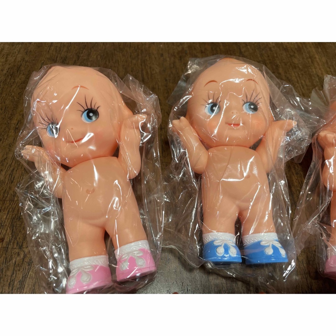 昭和レトロ、キューピー人形と 5色ミニキュピーセット
