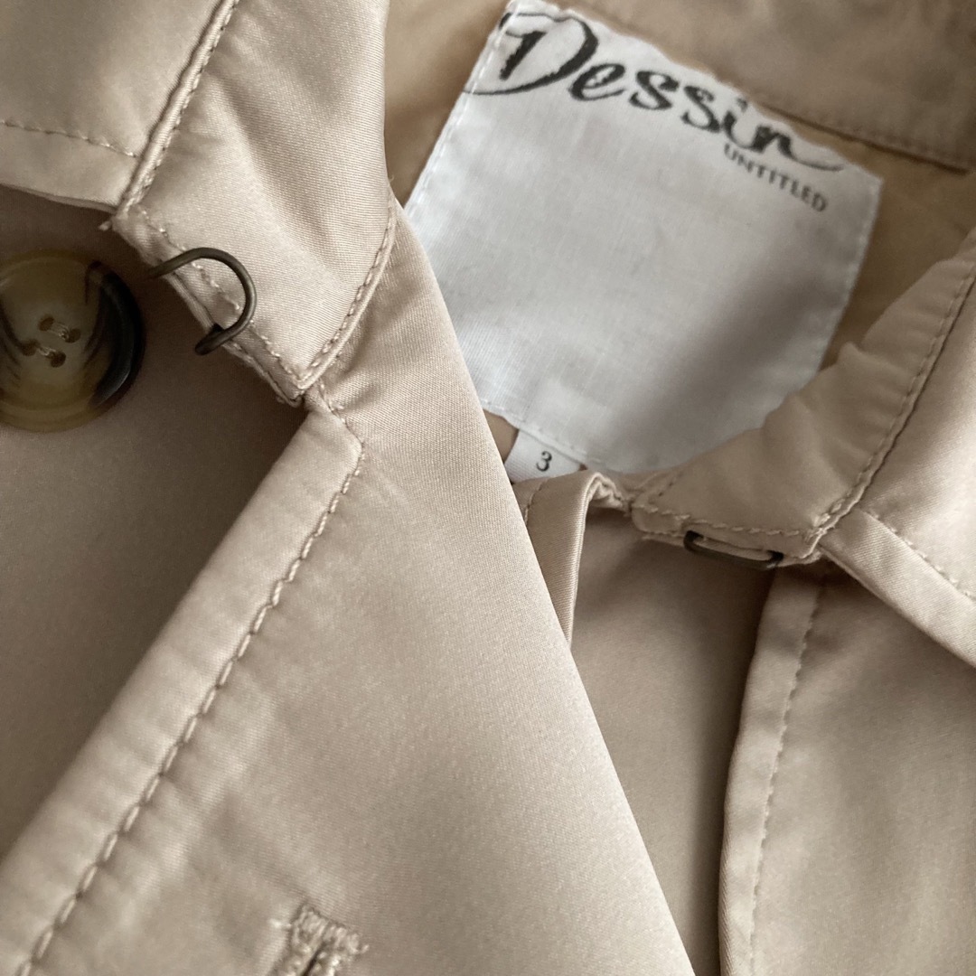 UNTITLED(アンタイトル)のuntitled dessin デッサン ショートトレンチコート レディースのジャケット/アウター(トレンチコート)の商品写真