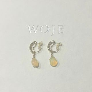 woje ヲジェ★オパール★イヤリング　ノンホールピアス(イヤリング)