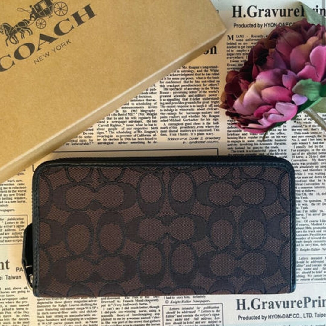新品未使用!正規品!!【COACH】コーチ長財布 ラウンドファスナー