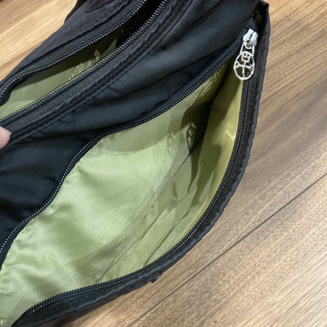極美品】カステルバジャック ナイロン×レザー ショルダーバッグ 斜め