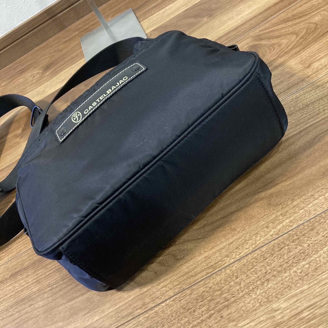 極美品】カステルバジャック ナイロン×レザー ショルダーバッグ 斜め