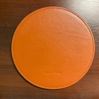 本革製マウスパッド・円形タイプ(ブラウン)(その他)