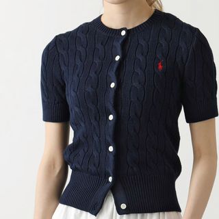 ポロラルフローレン(POLO RALPH LAUREN)のPOLO Ralph Lauren 半袖 ケーブルニット  カーディガン(カーディガン)