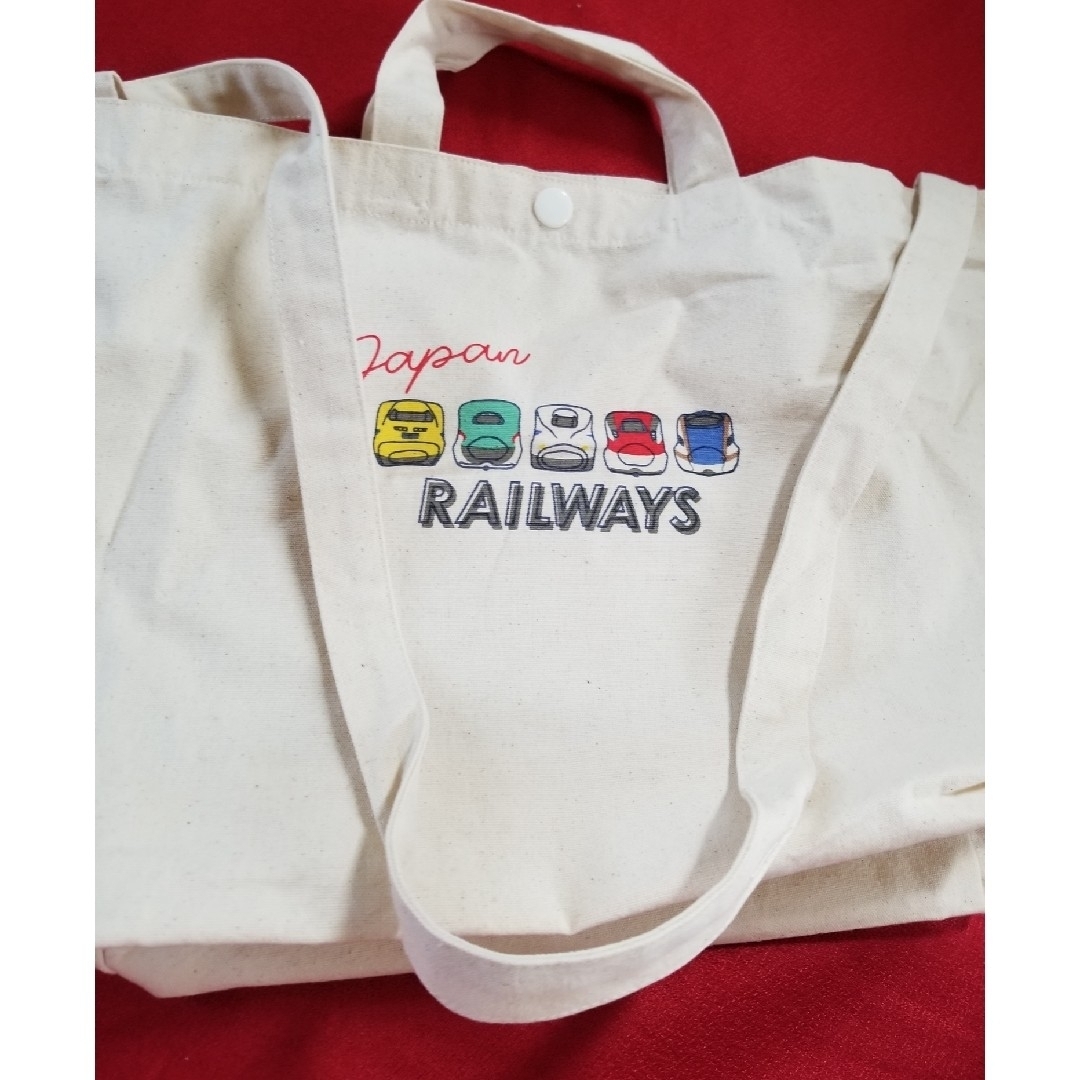 JR(ジェイアール)の激レア【新品】新幹線 RAILWAYS エコバッグ ショルダーバッグ 2way キッズ/ベビー/マタニティのおもちゃ(知育玩具)の商品写真