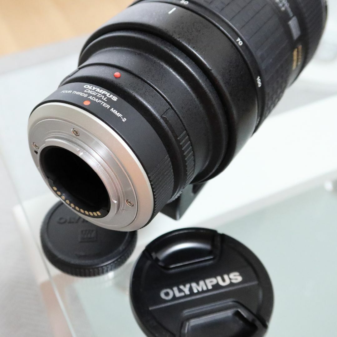 OLYMPUS(オリンパス)のED50-200mm F2.8-3.5 SWDとフォーサーズアダプターMMF-2 スマホ/家電/カメラのカメラ(レンズ(ズーム))の商品写真