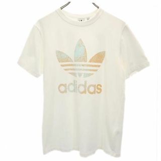 アディダス(adidas)のアディダス トレフォイルロゴ 半袖 Tシャツ L ホワイト adidas レディース 【中古】  【230813】 メール便可(Tシャツ(半袖/袖なし))