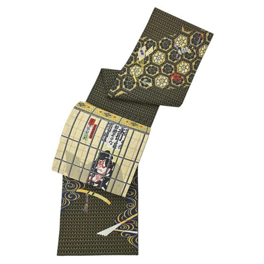 着物だいやす 484■袋帯■西陣織 大光 洒落袋 浮世絵 歌舞伎役者 長尺【正絹】【仕立て上がり帯】 ふくよか
