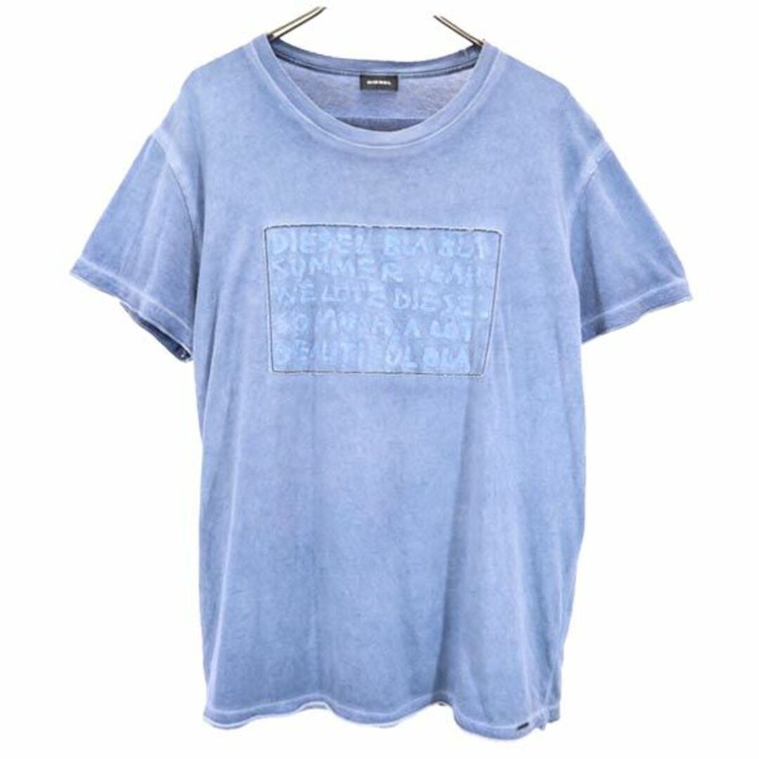 ディーゼル 半袖 Tシャツ XL ブルー系 DIESEL ロゴ メンズ 【中古】 【230813】 メール便可 | フリマアプリ ラクマ